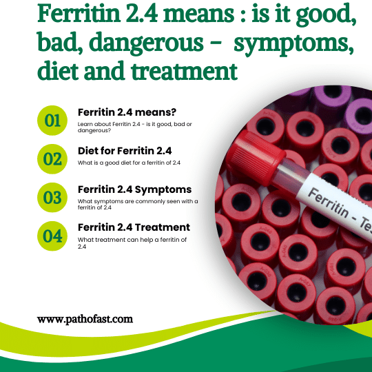 Ferritin 2.4 means : Is it normal, good, bad or dangerous