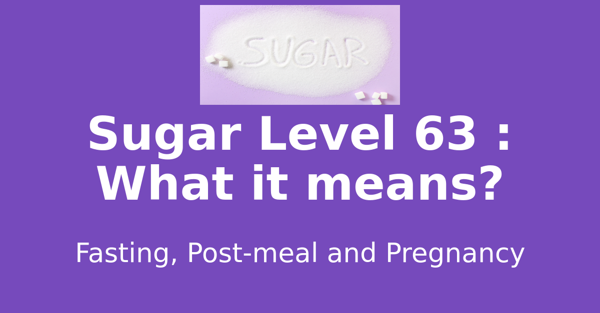 Blood Sugar 63 mg/dL: Interpreting its Significance in Fasting, Post-Meal and Pregnancy Scenarios