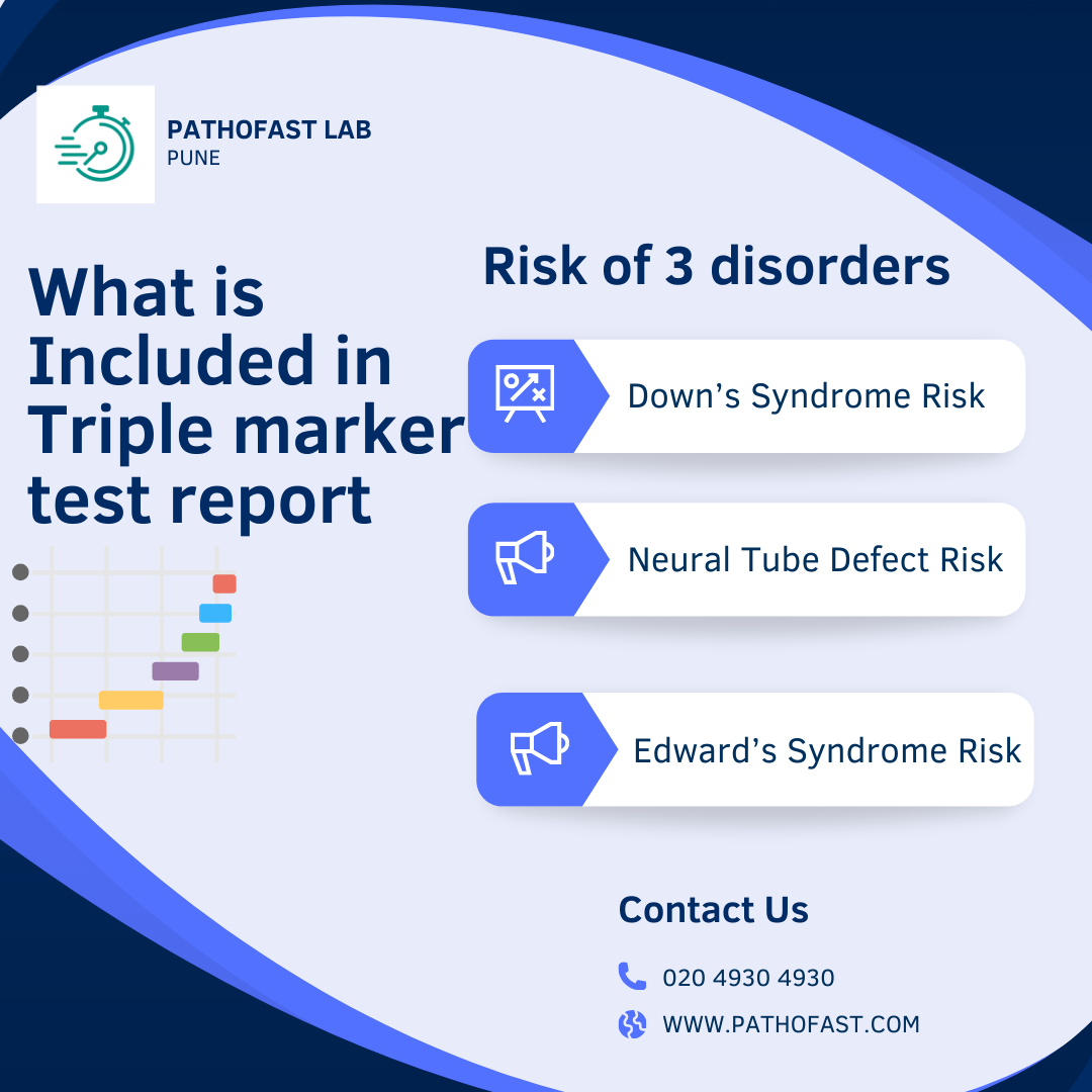 What will be included in triple marker test report